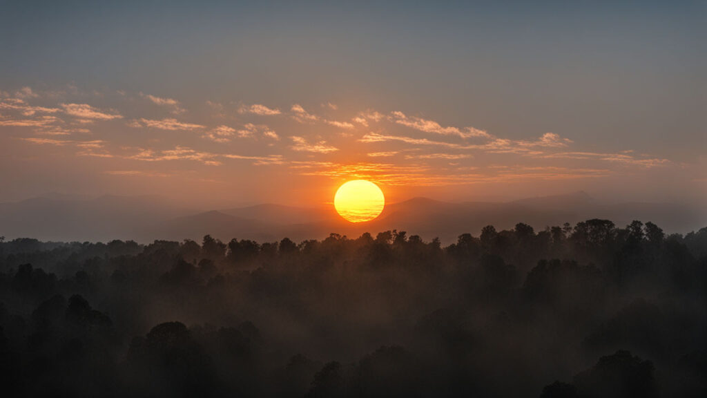 sun began to rise